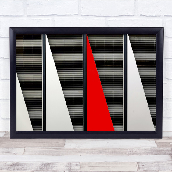 Sails buildings stripes red and white Wall Art Print