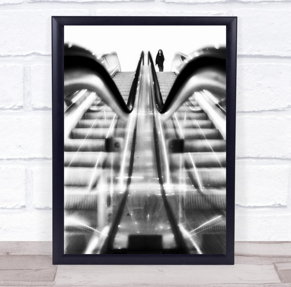 Everything Fades To White escalators Wall Art Print