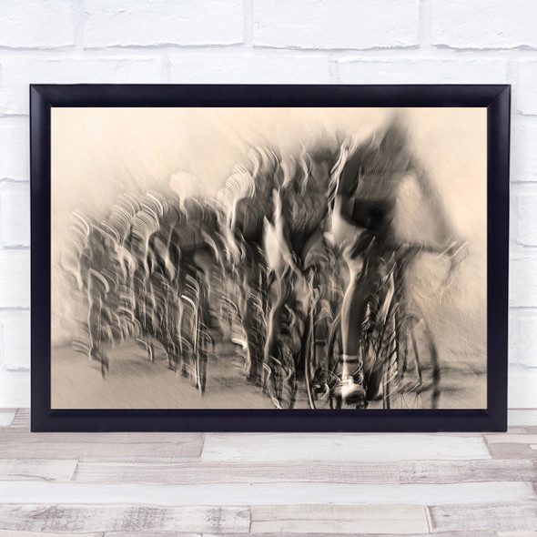 Galibier Action blurry Cycling sport Wall Art Print