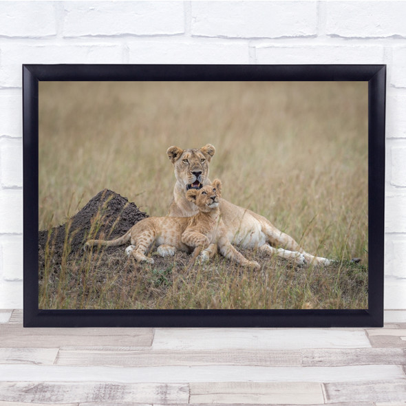 Only In Kenya I Love You leopard Mom Wall Art Print