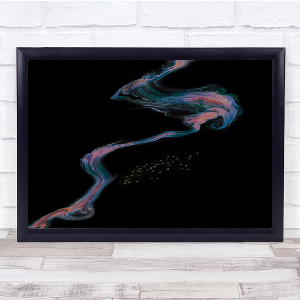 Flamingos In A Galaxy Swirl Pattern Wall Art Print