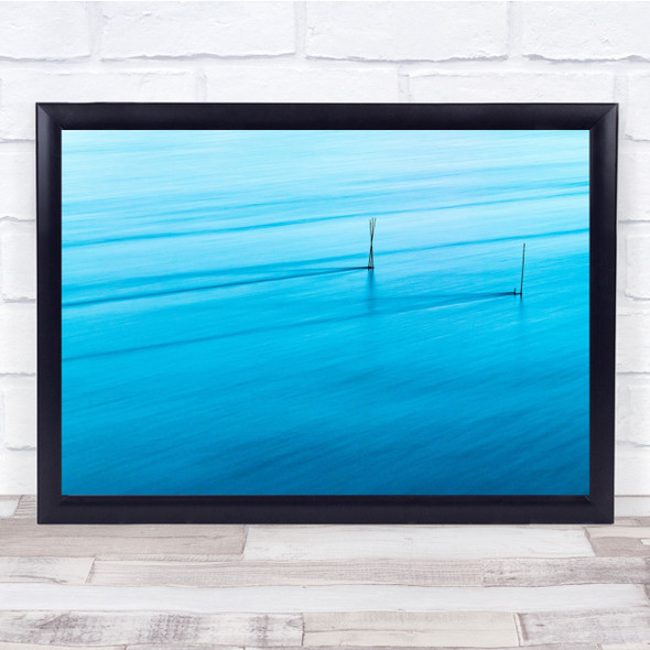 The Sound Of Waves Sticks Blue Aqua Wall Art Print