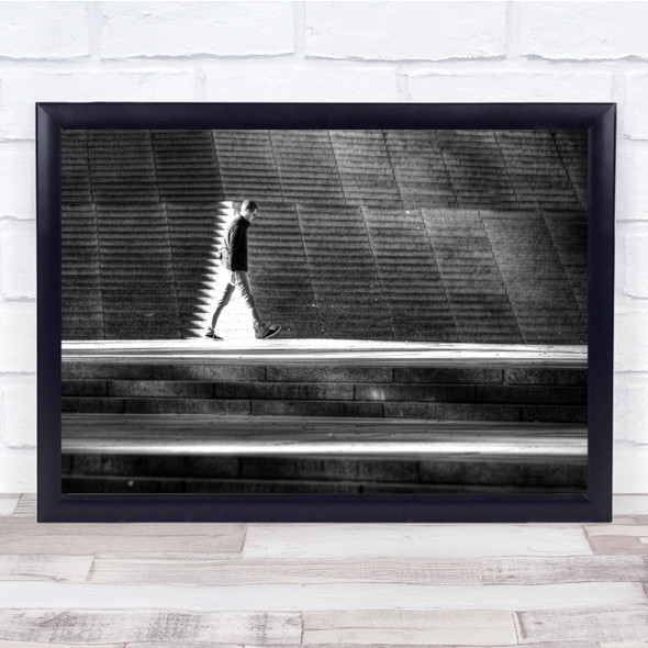 Berlin Stargate Man walking stairs Wall Art Print