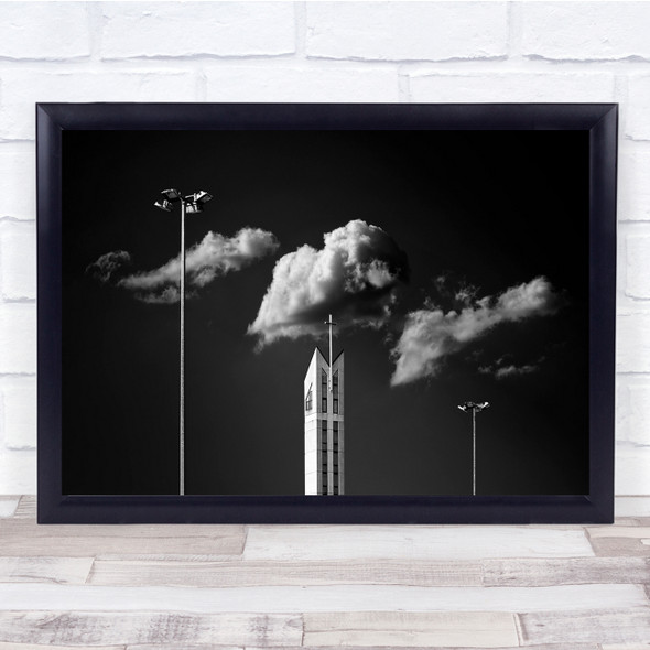 Checkmate smoke building lampposts Wall Art Print