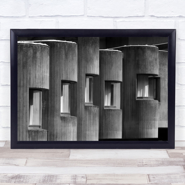 Rounded Windows curtains buildings Wall Art Print