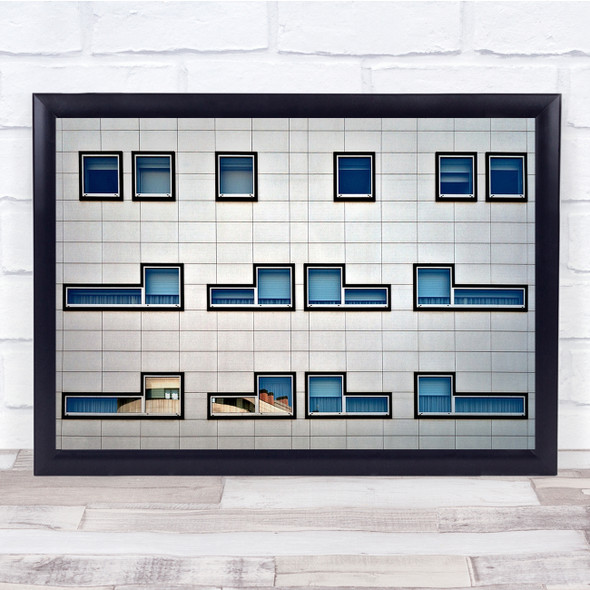 Spain Geometry Shapes Grid windows Wall Art Print