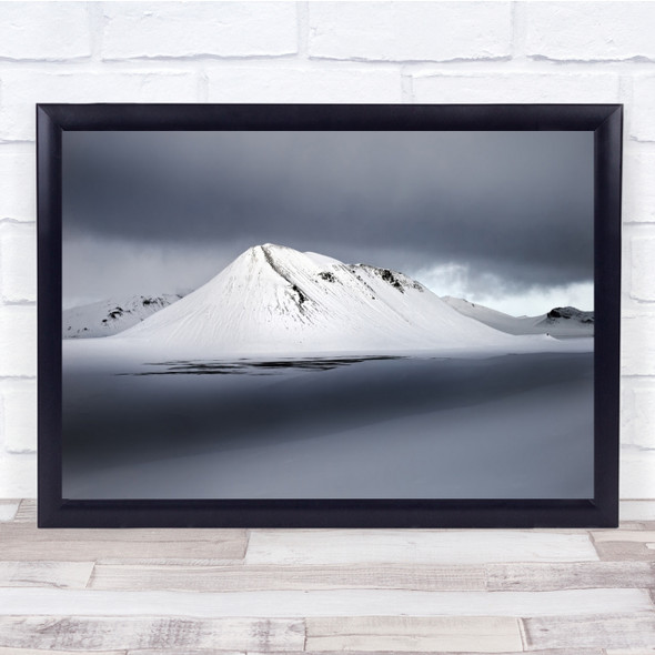 The White Snowy Mountain landscape Wall Art Print