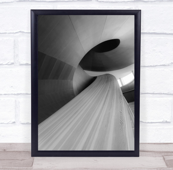 Twisted architecture brushed swirl Wall Art Print