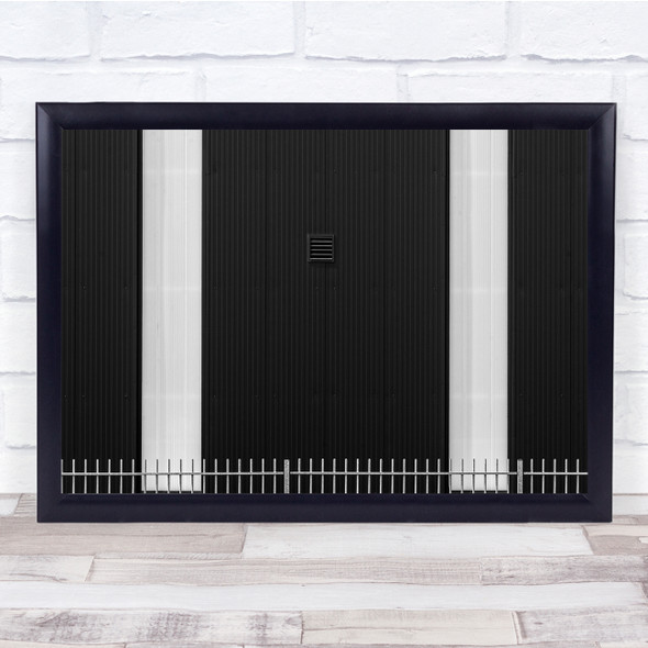 White Symmetry Wall Building fence Wall Art Print