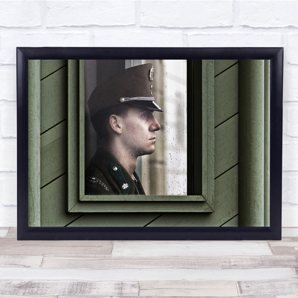 Hungarian Guardsman Budapest Rain Wall Art Print