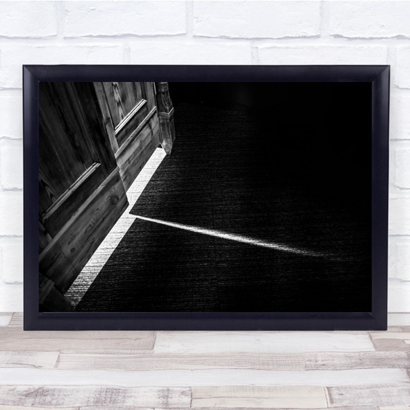 Outside The Door light beam floor Wall Art Print