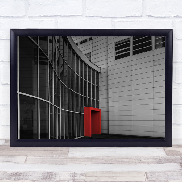 The Red Door Architecture Windows Wall Art Print