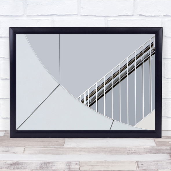 White Lines Abstract Architecture Wall Art Print