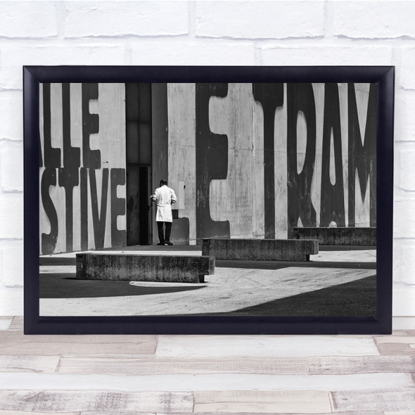 Le Tram wall people architecture Wall Art Print