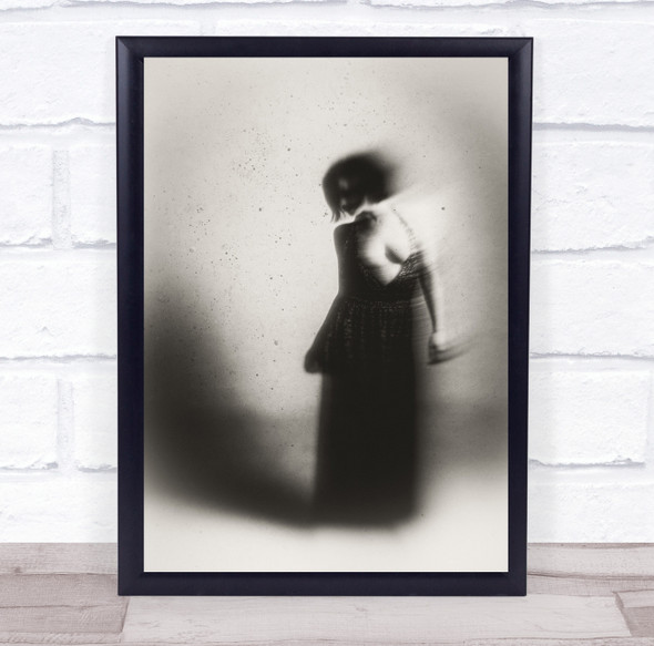 Pollen Of Ink Roses blurry woman Wall Art Print