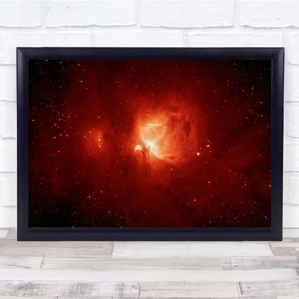 Space black red black hole stars Wall Art Print