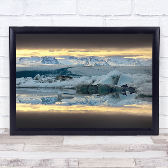 Ice Mountain landscape Lighting Wall Art Print