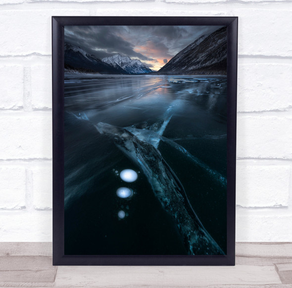 Sunset At Bubble Lake mountains Wall Art Print