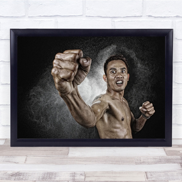 Surreal Action Fighting Martial Wall Art Print