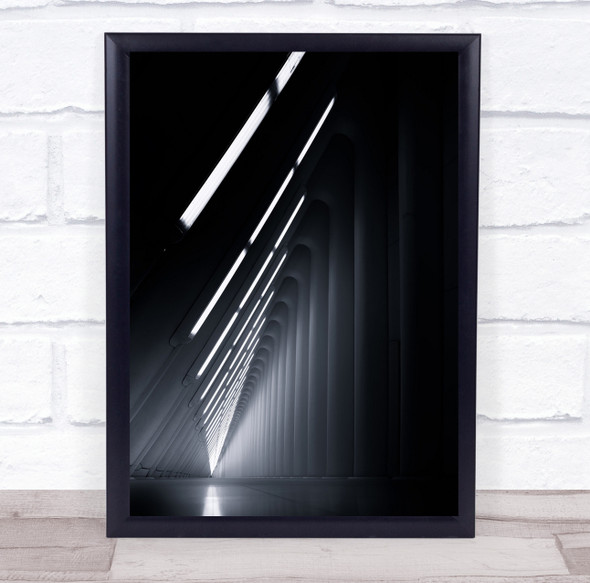 Tunnel vanishing point lighting Wall Art Print