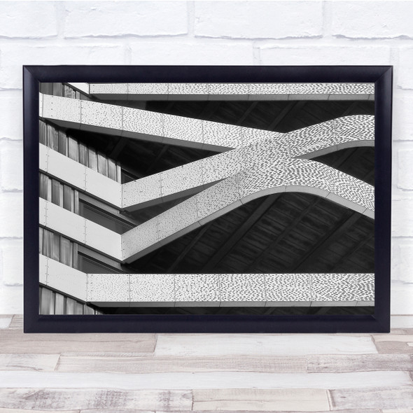 Balcony Lines building curved Wall Art Print
