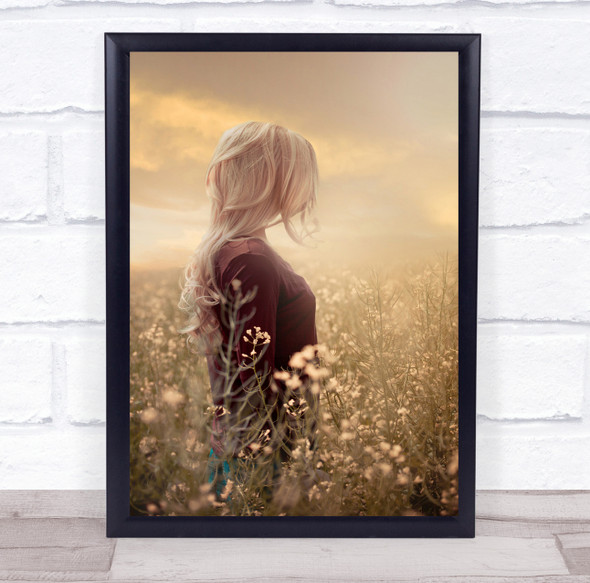 New Day Coming woman in field Wall Art Print
