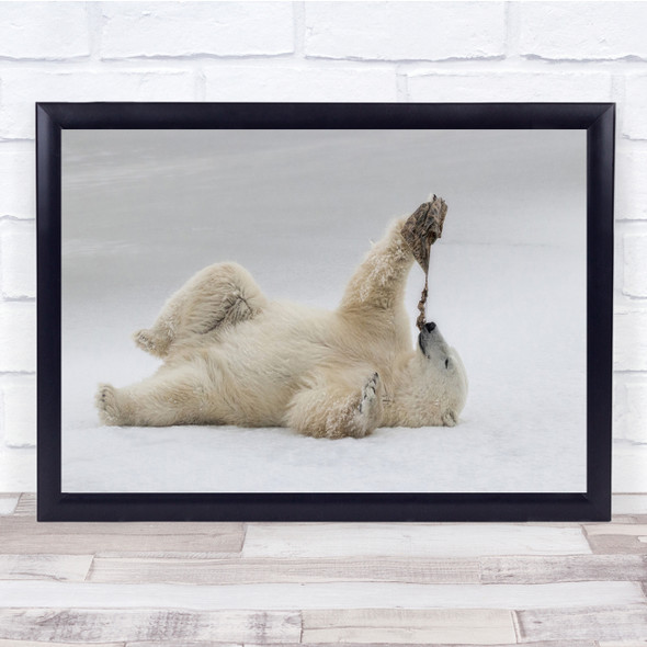 Polar bear Animal Winter Snow Wall Art Print