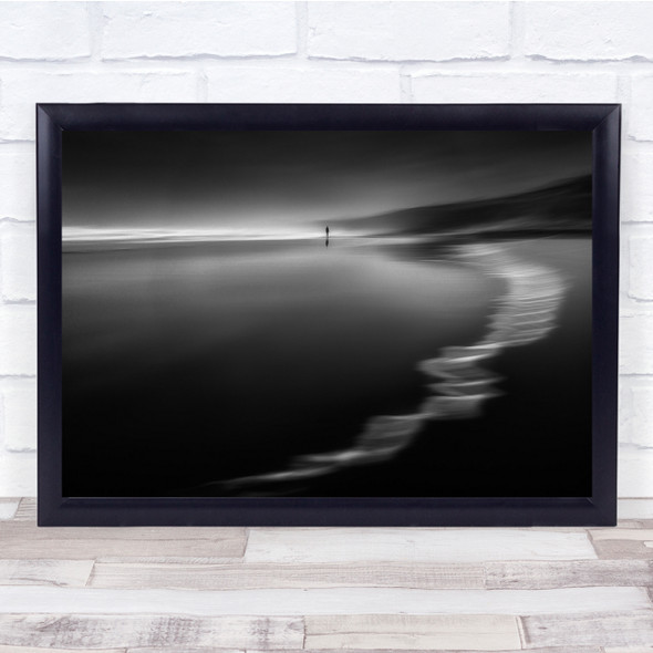 Surreal Blurry Sea Beach Wave Wall Art Print