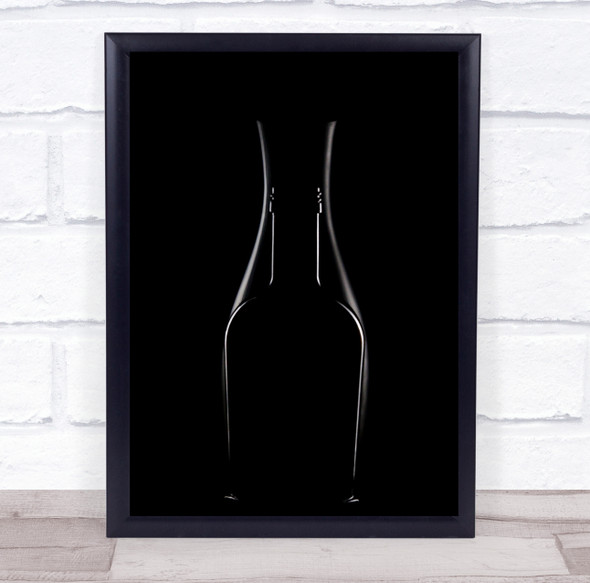 Vase black silhouette minimal Wall Art Print
