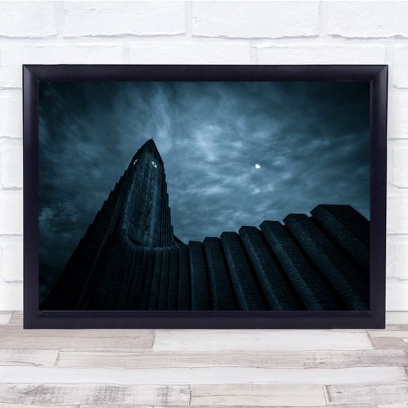 church tower building eerie Wall Art Print