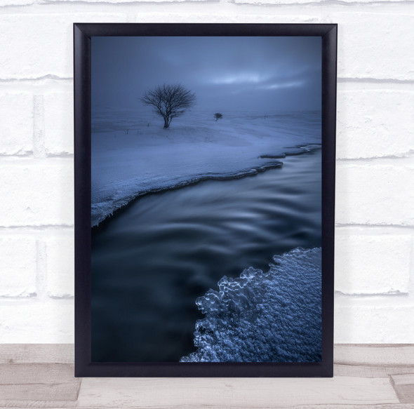 Ice Age snow landscape tree Wall Art Print