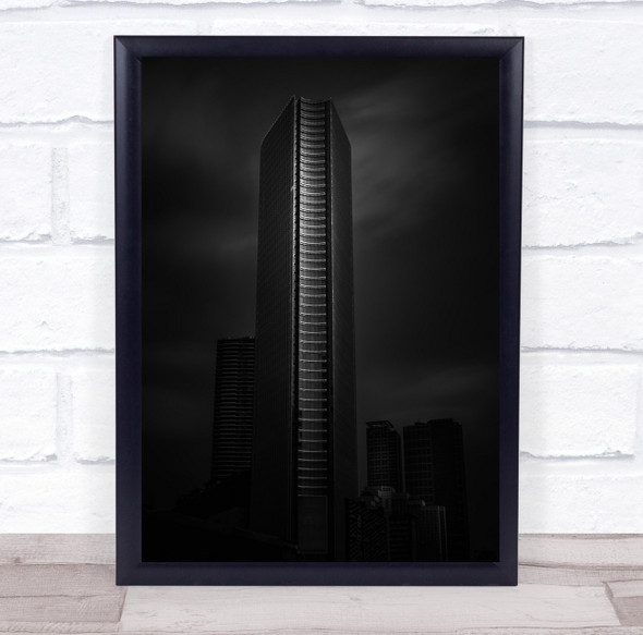 Tower black dark skyscraper Wall Art Print
