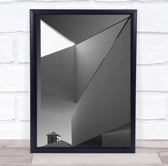 Crushed grey abstract roof Wall Art Print