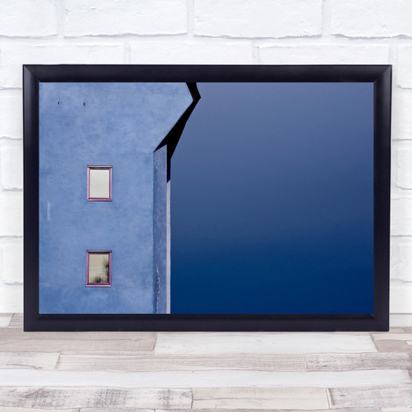 Front Blue Facade building Wall Art Print