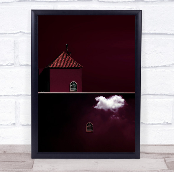 plum building single cloud Wall Art Print