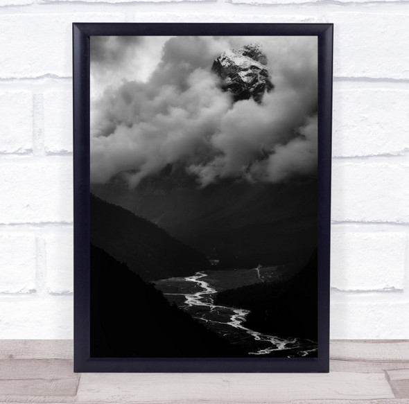 The Peak And River clouds Wall Art Print