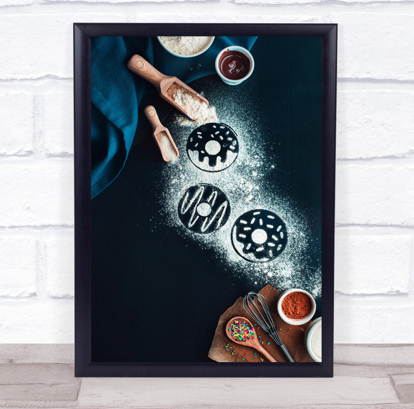 Baking Recipe Donuts Wall Art Print