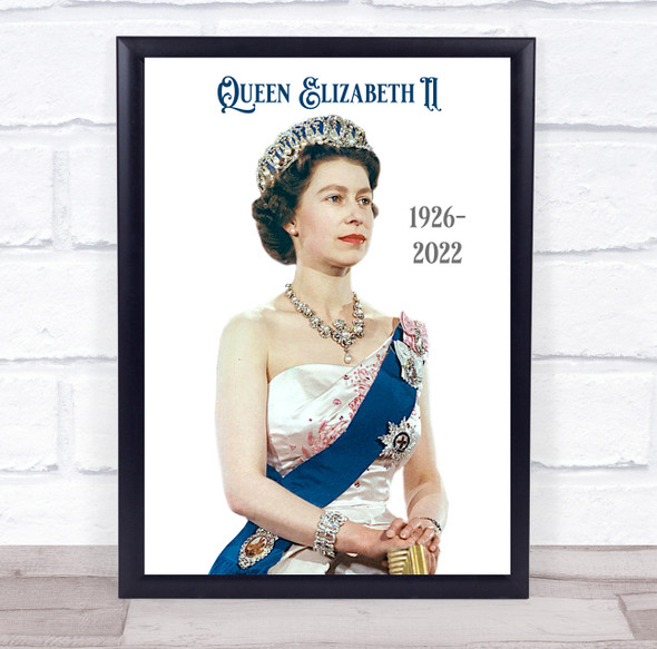 Simplistic Memorial Queen Elizabeth II Art Poster Print