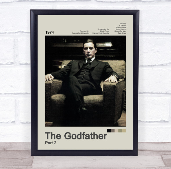 The Godfather Part 2 Movie Polaroid Vintage Film Wall Art Poster Print