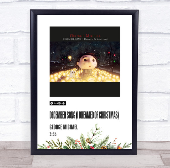 George Michael December Song (I Dreamed of Christmas) Christmas Polaroid Music Art Print