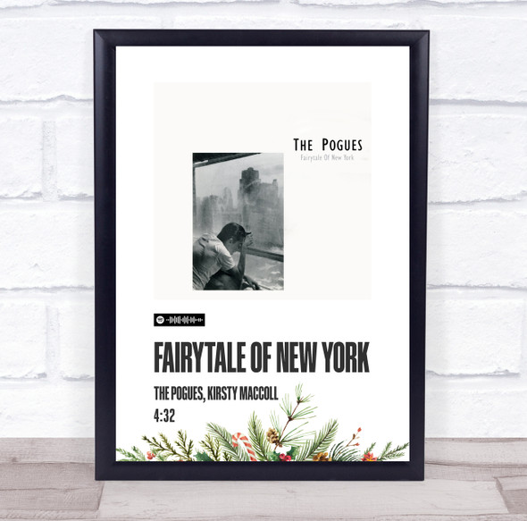 The Pogues Fairytale of New York Christmas Single Polaroid Vintage Music Wall Art Print