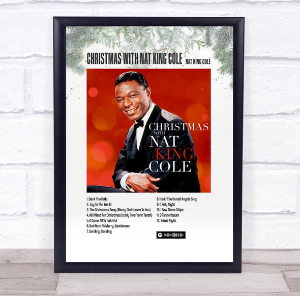 Nat King Cole Christmas With Nat King Cole Music Polaroid Vintage Music Wall Art Print