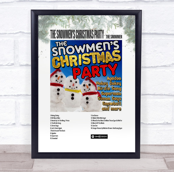 The Snowmen The Snowmen's Christmas Party Music Polaroid Vintage Music Wall Art Print