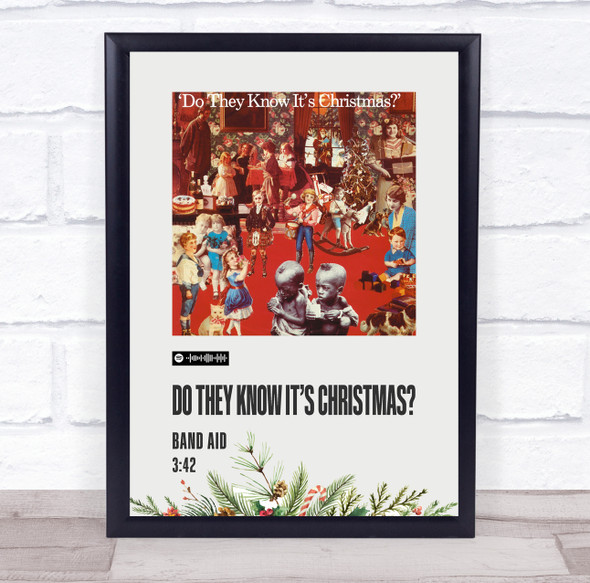 Bandaid Do They Know It's Christmas Christmas Polaroid Single Music Art Poster Print