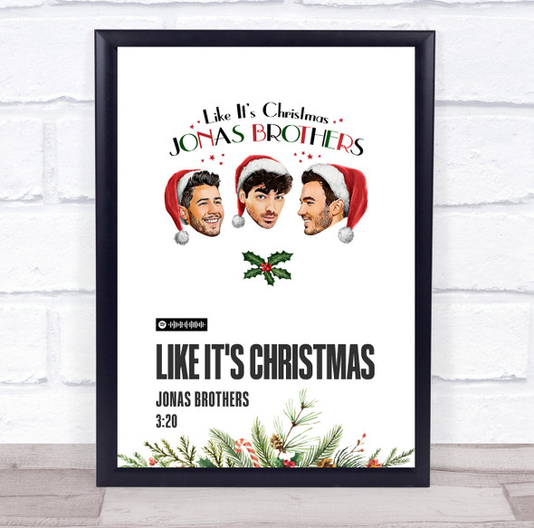Jonas Brothers Like It's Christmas Christmas Single Polaroid Music Art Poster Print