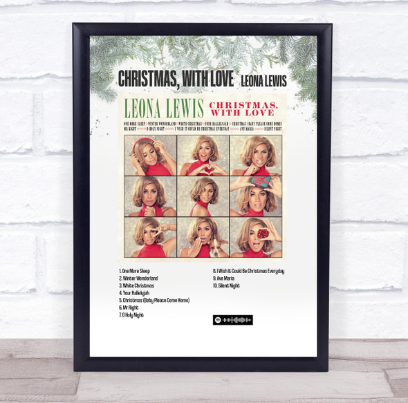 Leona Lewis Christmas With Love Music Polaroid Vintage Music Wall Art Poster Print