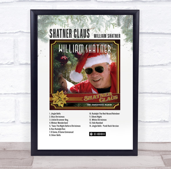 William Shatner Shatner Claus Music Polaroid Vintage Music Wall Art Poster Print