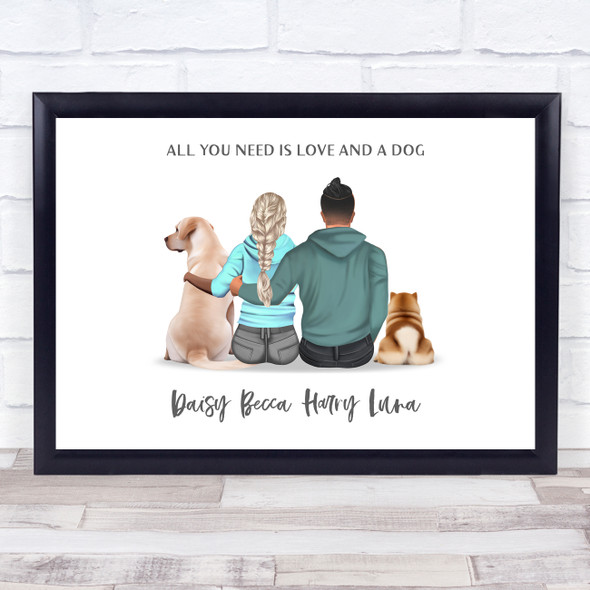 All You Need Is Love Romantic Gift For Him or Her Personalized Couple Print