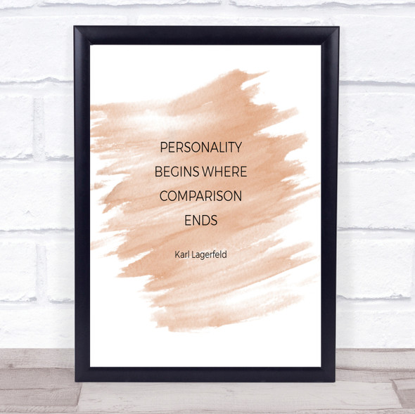 Karl Personality Quote Print Watercolour Wall Art