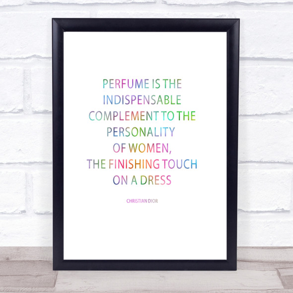 Christian Dior Perfume Rainbow Quote Print